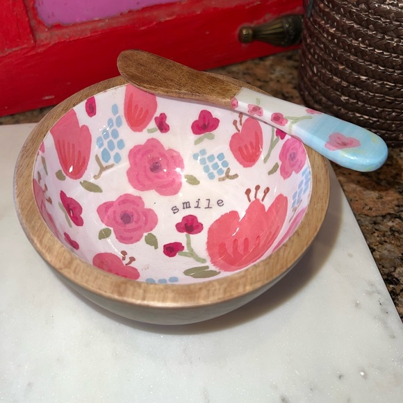 Mud Pie Pink floral dip bowl set. NWT. - Picture 3 of 7